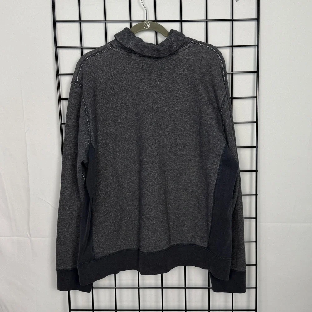 J. Crew Shawl‎ Collar Sweatshirt Mens XL Gray French Terry Vintage Fleece READ
